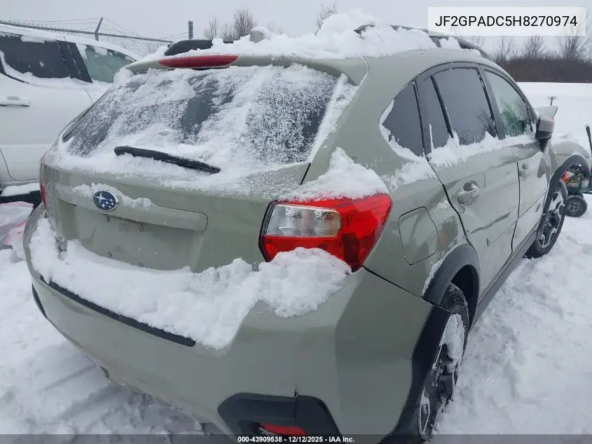 JF2GPADC5H8270974 2017 Subaru Crosstrek 2.0I Premium