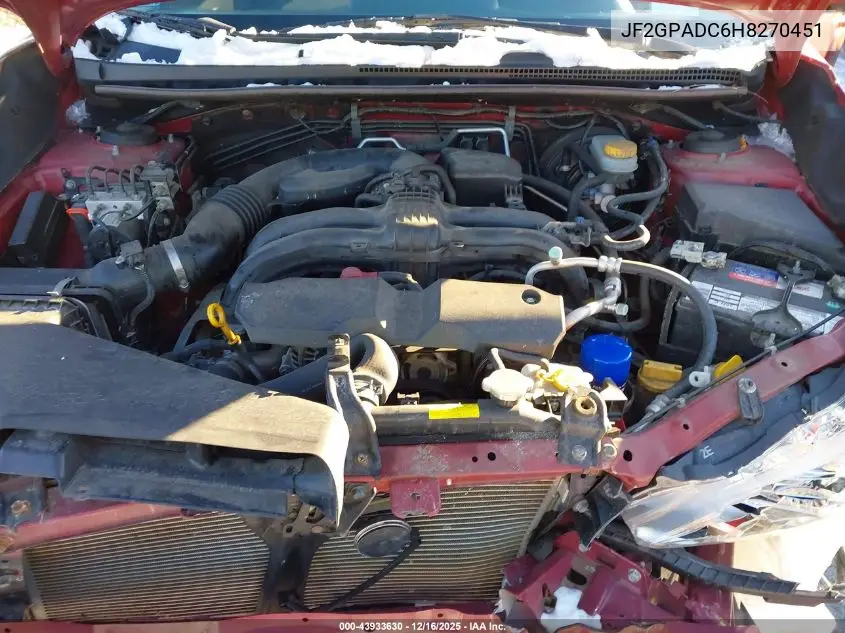 JF2GPADC6H8270451 2017 Subaru Crosstrek 2.0I Premium