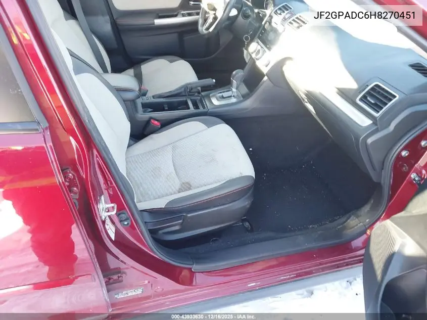 JF2GPADC6H8270451 2017 Subaru Crosstrek 2.0I Premium