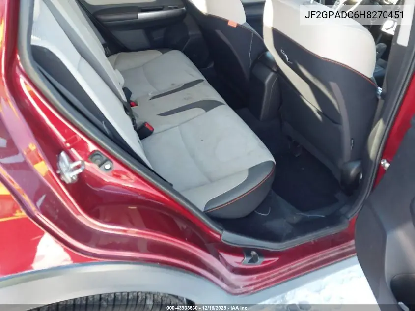 JF2GPADC6H8270451 2017 Subaru Crosstrek 2.0I Premium