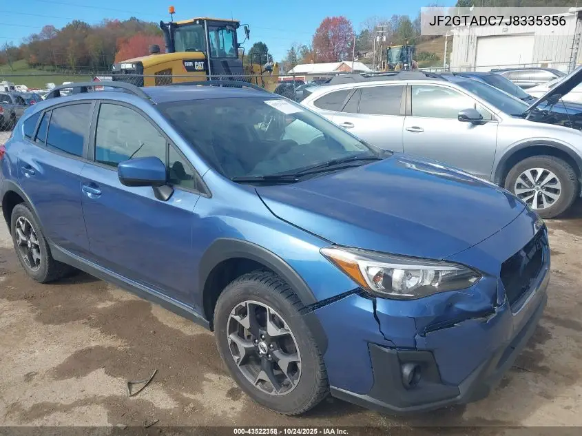 JF2GTADC7J8335356 2018 Subaru Crosstrek 2.0I Premium