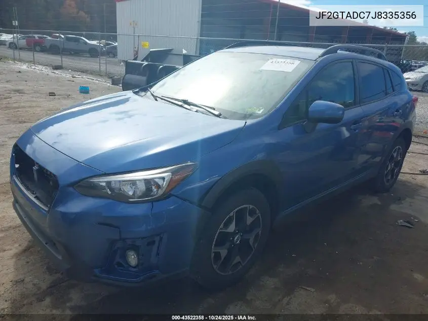 JF2GTADC7J8335356 2018 Subaru Crosstrek 2.0I Premium