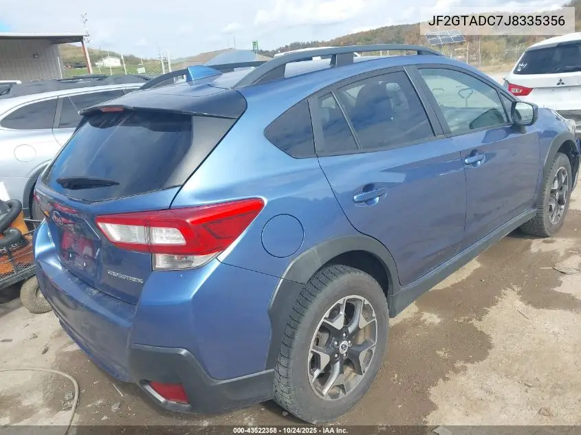 JF2GTADC7J8335356 2018 Subaru Crosstrek 2.0I Premium