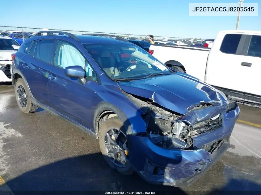 JF2GTACC5J8205545 2018 Subaru Crosstrek 2.0I Premium