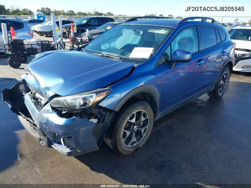 JF2GTACC5J8205545 2018 Subaru Crosstrek 2.0I Premium