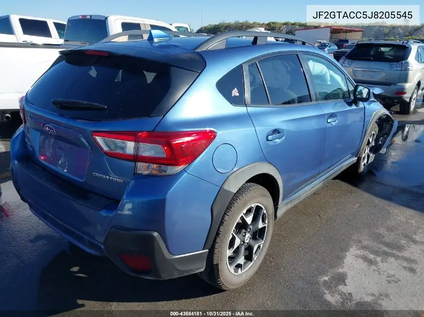 JF2GTACC5J8205545 2018 Subaru Crosstrek 2.0I Premium