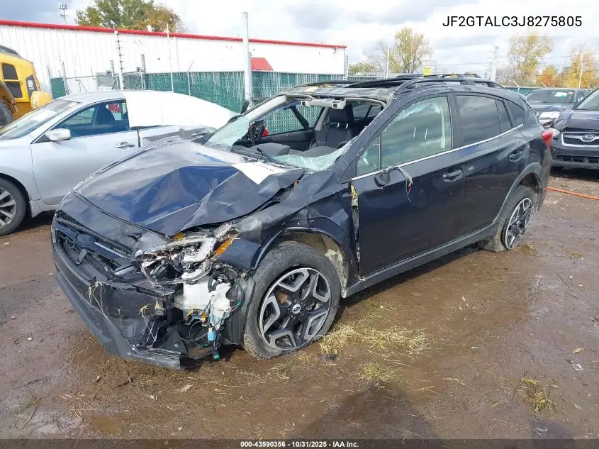 JF2GTALC3J8275805 2018 Subaru Crosstrek 2.0I Limited