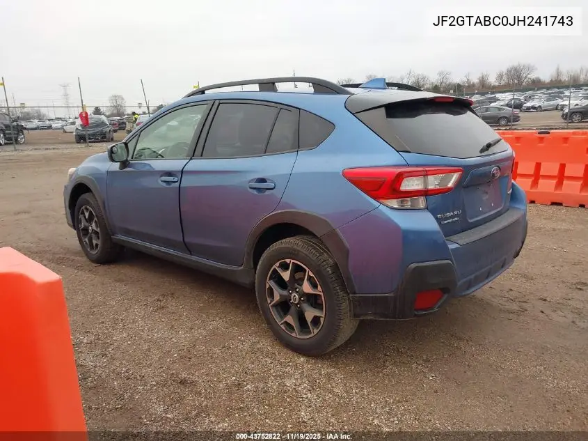 JF2GTABC0JH241743 2018 Subaru Crosstrek 2.0I Premium