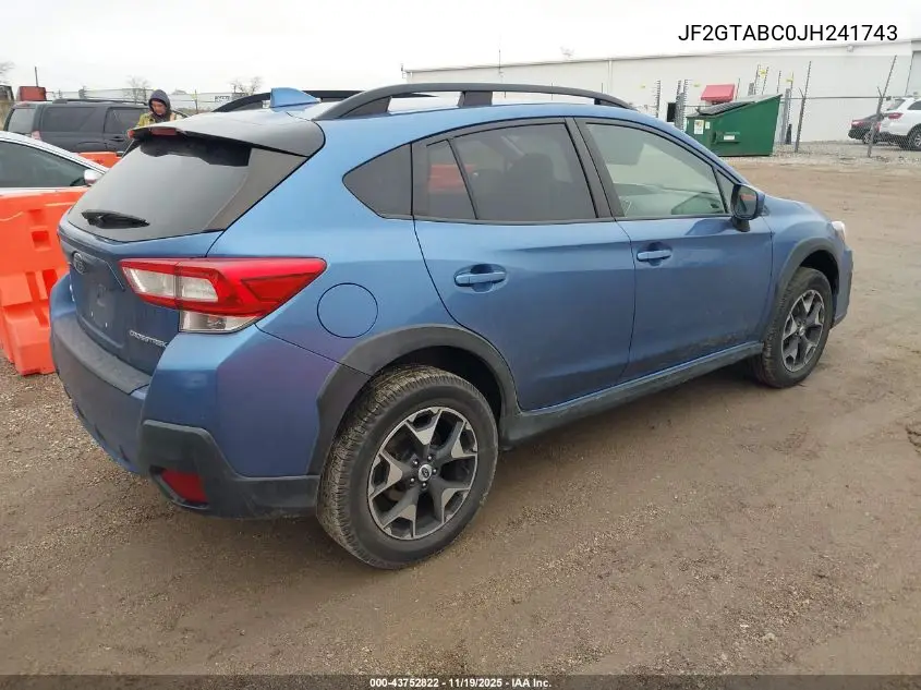 JF2GTABC0JH241743 2018 Subaru Crosstrek 2.0I Premium