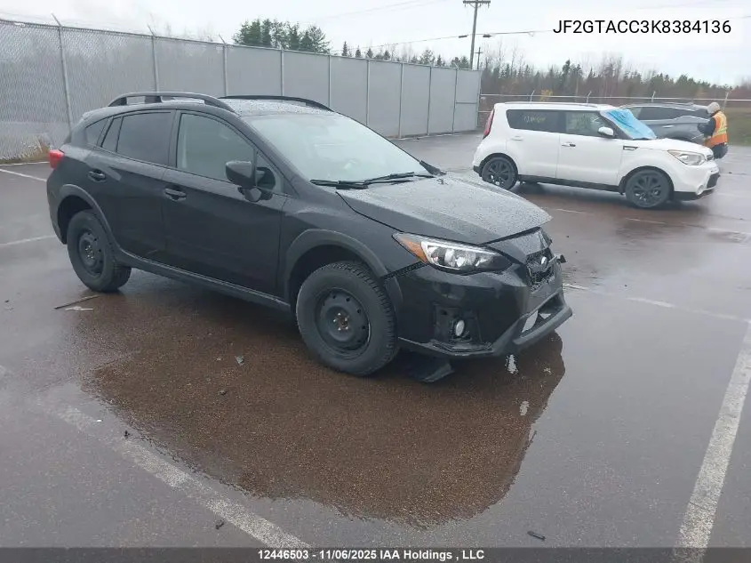 JF2GTACC3K8384136 2019 Subaru Crosstrek Touring