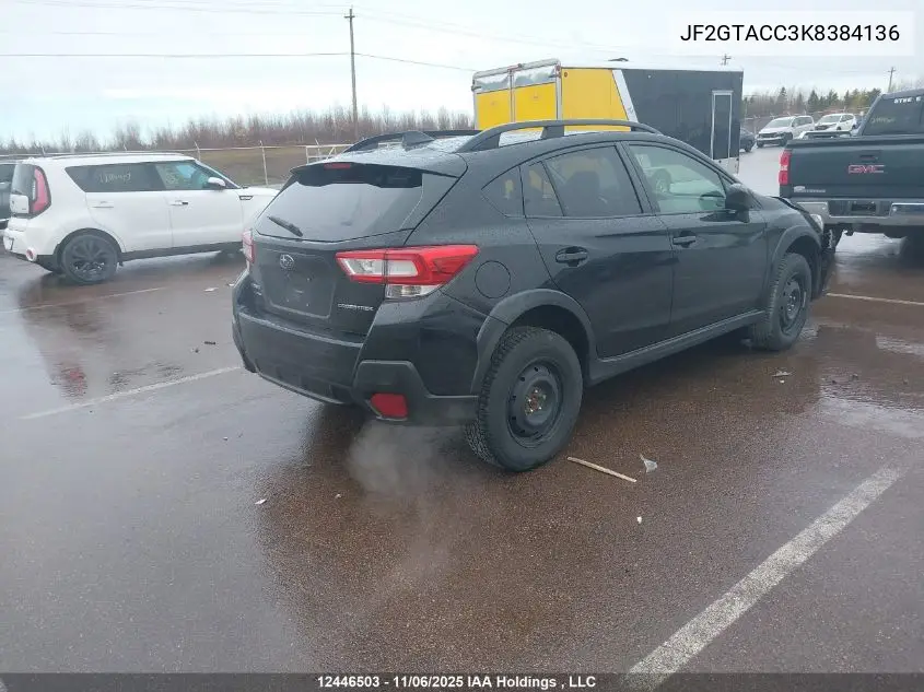 JF2GTACC3K8384136 2019 Subaru Crosstrek Touring