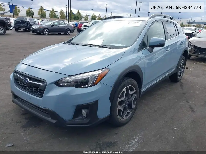 JF2GTANC6KH334778 2019 Subaru Crosstrek 2.0I Limited
