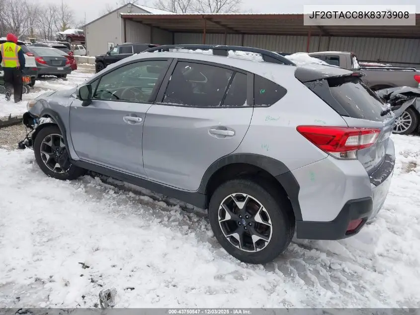JF2GTACC8K8373908 2019 Subaru Crosstrek 2.0I Premium