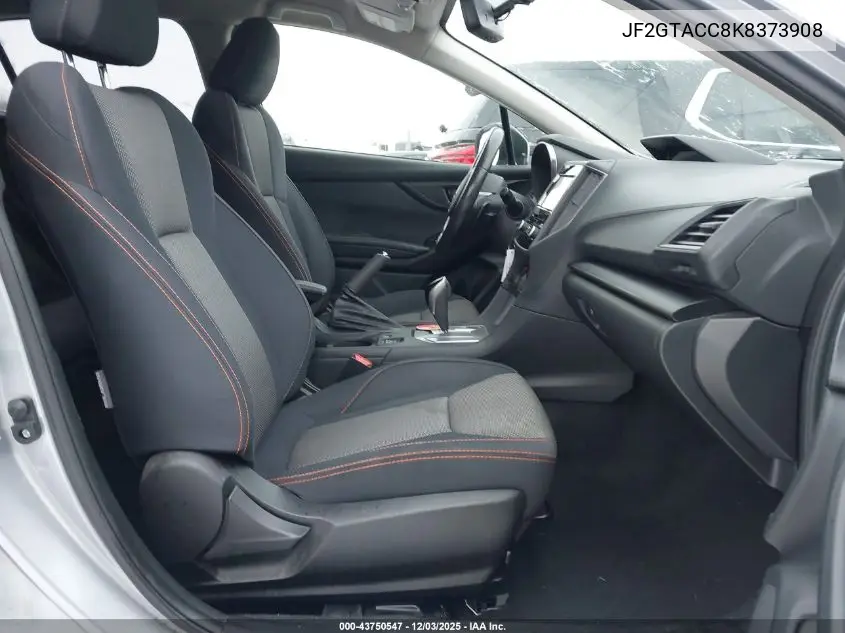 JF2GTACC8K8373908 2019 Subaru Crosstrek 2.0I Premium
