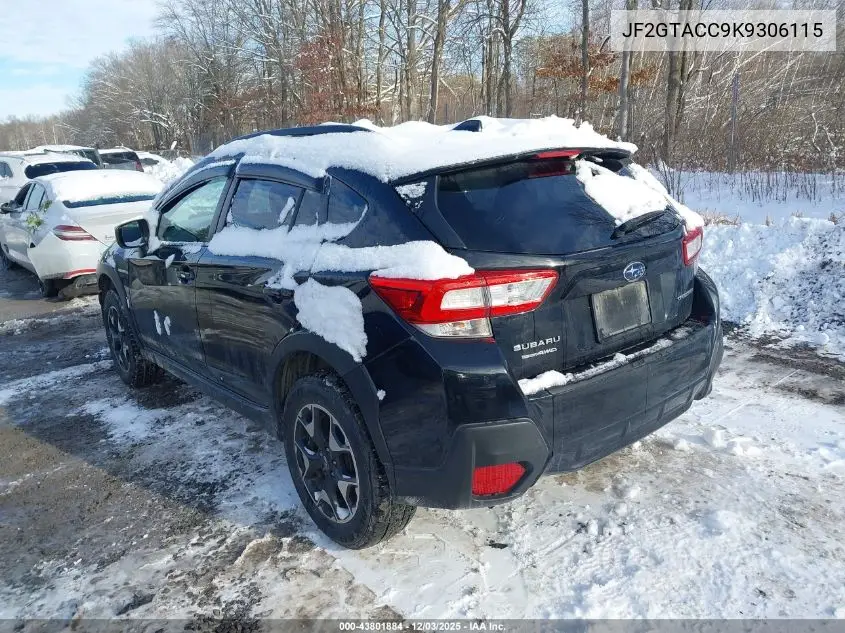 JF2GTACC9K9306115 2019 Subaru Crosstrek 2.0I Premium