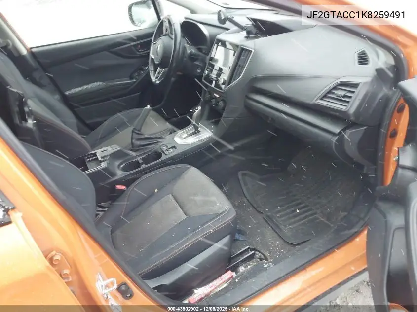 JF2GTACC1K8259491 2019 Subaru Crosstrek 2.0I Premium