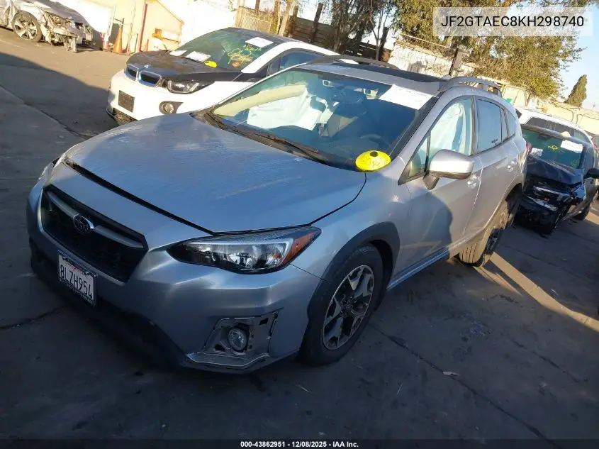 JF2GTAEC8KH298740 2019 Subaru Crosstrek 2.0I Premium