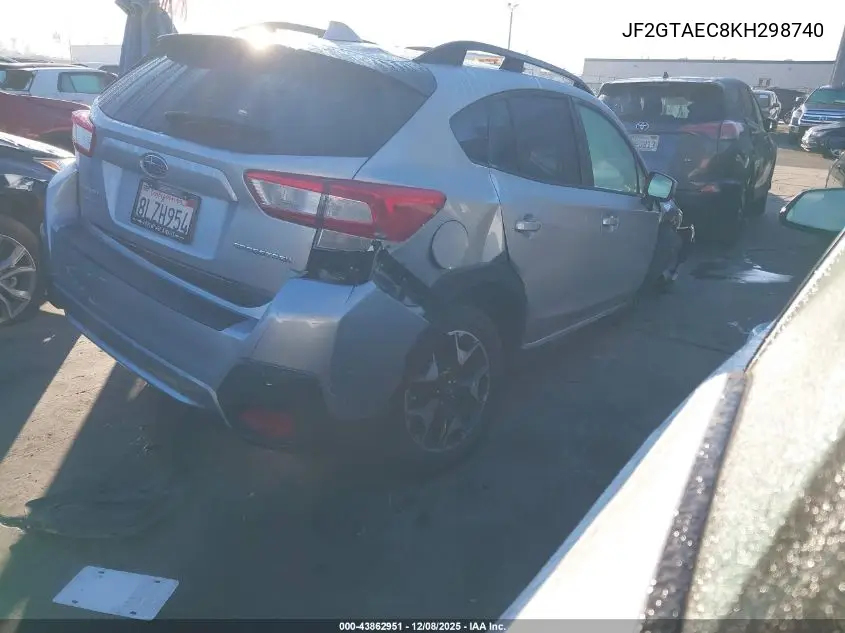 JF2GTAEC8KH298740 2019 Subaru Crosstrek 2.0I Premium