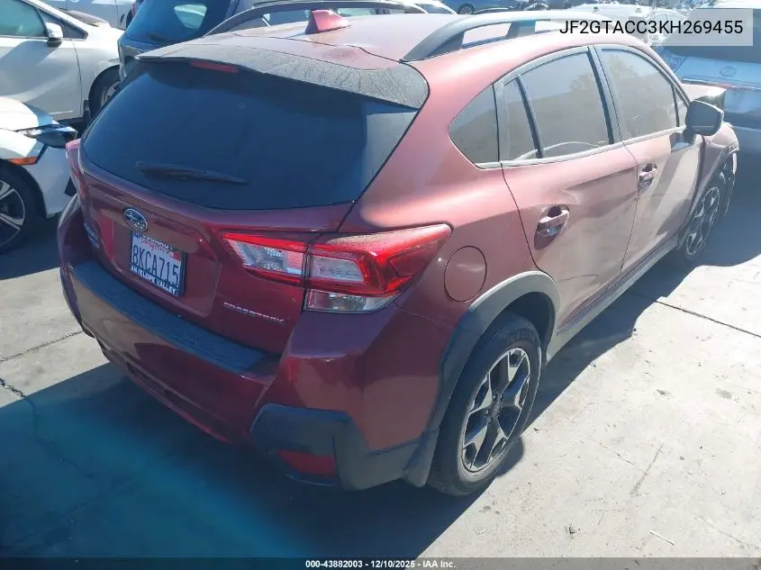 JF2GTACC3KH269455 2019 Subaru Crosstrek 2.0I Premium