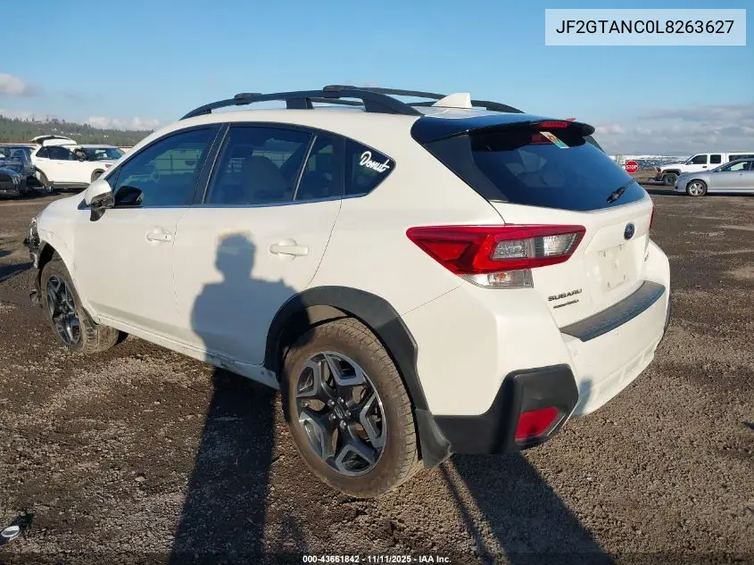 JF2GTANC0L8263627 2020 Subaru Crosstrek Limited