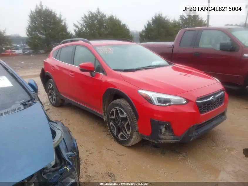 JF2GTANC4L8216004 2020 Subaru Crosstrek Limited