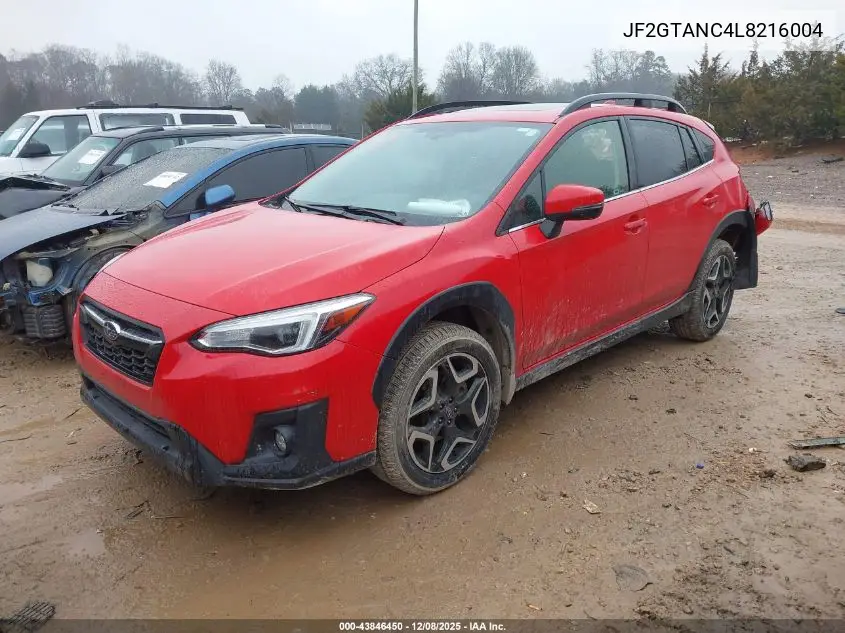 JF2GTANC4L8216004 2020 Subaru Crosstrek Limited