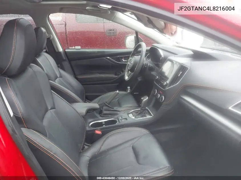 JF2GTANC4L8216004 2020 Subaru Crosstrek Limited