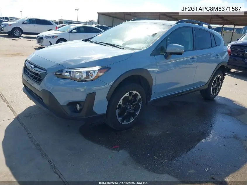 JF2GTAPC8M8371587 2021 Subaru Crosstrek Premium