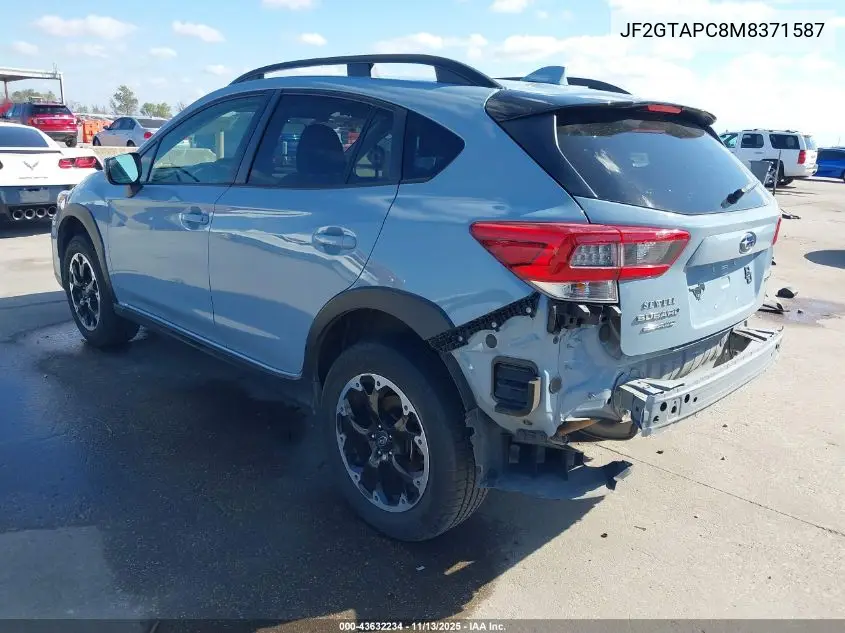 JF2GTAPC8M8371587 2021 Subaru Crosstrek Premium