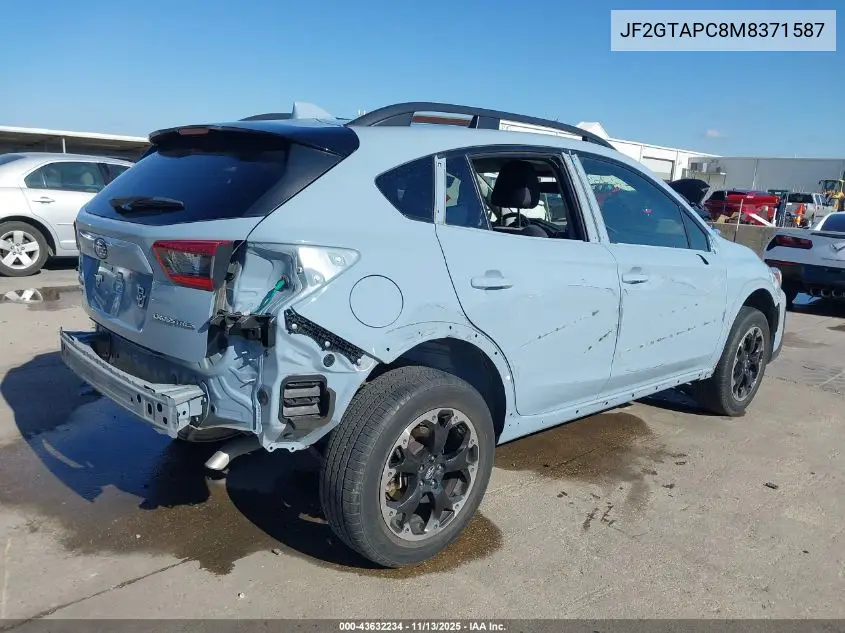 JF2GTAPC8M8371587 2021 Subaru Crosstrek Premium