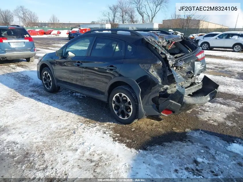 JF2GTAEC2M8324106 2021 Subaru Crosstrek Premium
