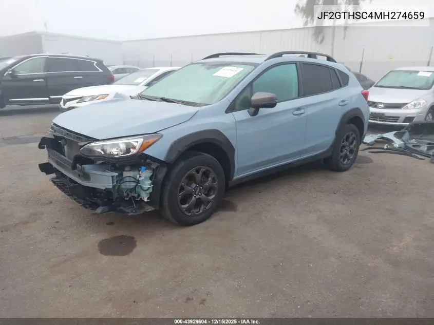 JF2GTHSC4MH274659 2021 Subaru Crosstrek Sport