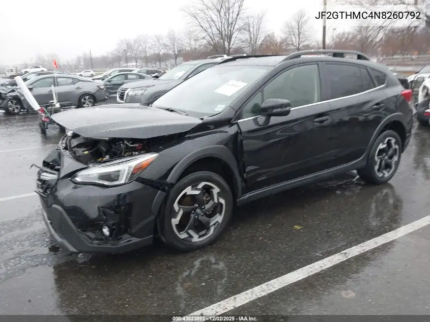 JF2GTHMC4N8260792 2022 Subaru Crosstrek Limited