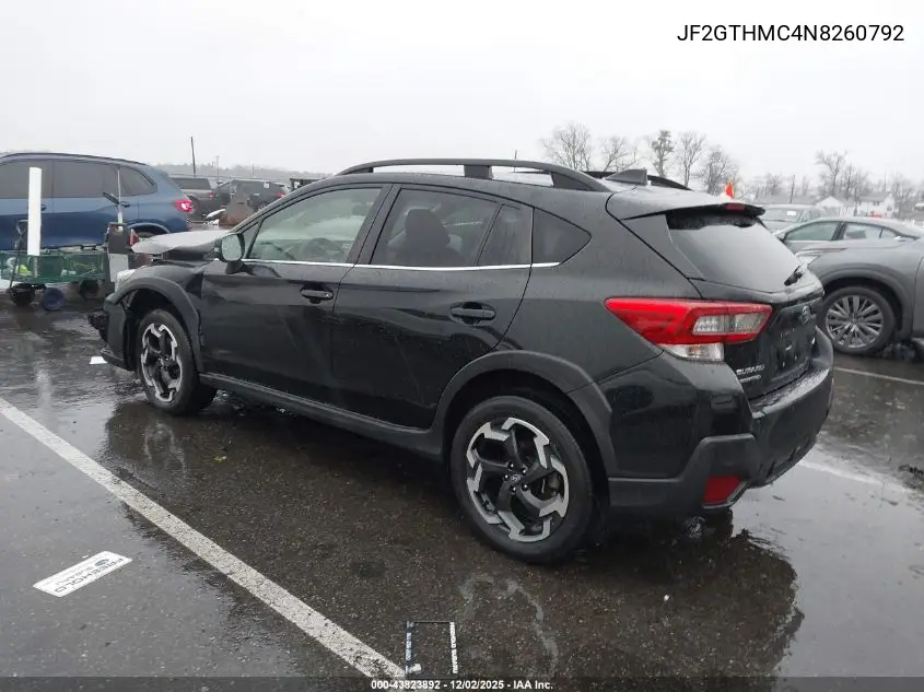 JF2GTHMC4N8260792 2022 Subaru Crosstrek Limited