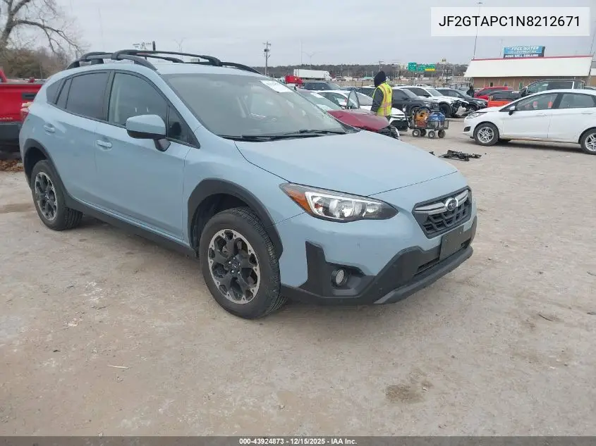 JF2GTAPC1N8212671 2022 Subaru Crosstrek Premium