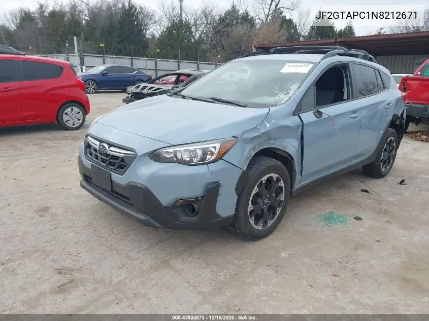 JF2GTAPC1N8212671 2022 Subaru Crosstrek Premium