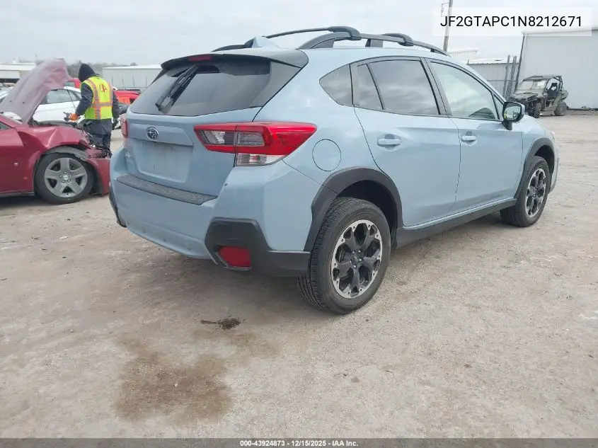 JF2GTAPC1N8212671 2022 Subaru Crosstrek Premium