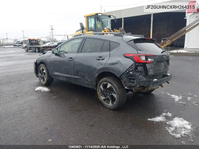 JF2GUHNCXRH264315 2024 Subaru Crosstrek Limited