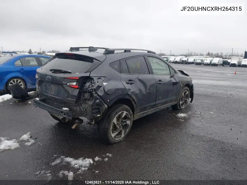 JF2GUHNCXRH264315 2024 Subaru Crosstrek Limited