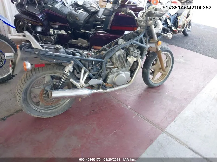 1991 Suzuki Vx800 VIN: JS1VS51A5M2100362 Lot: 40360170