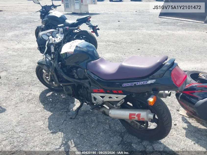 2000 Suzuki Gsf1200 S VIN: JS1GV75A1Y2101472 Lot: 40420195