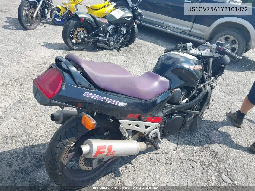 2000 Suzuki Gsf1200 S VIN: JS1GV75A1Y2101472 Lot: 40420195