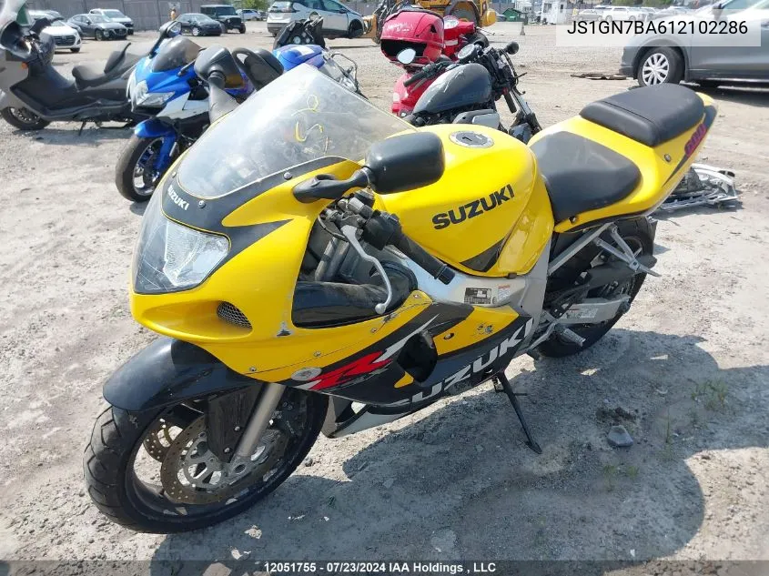 2001 Suzuki Gsx-R600 VIN: JS1GN7BA612102286 Lot: 12051755