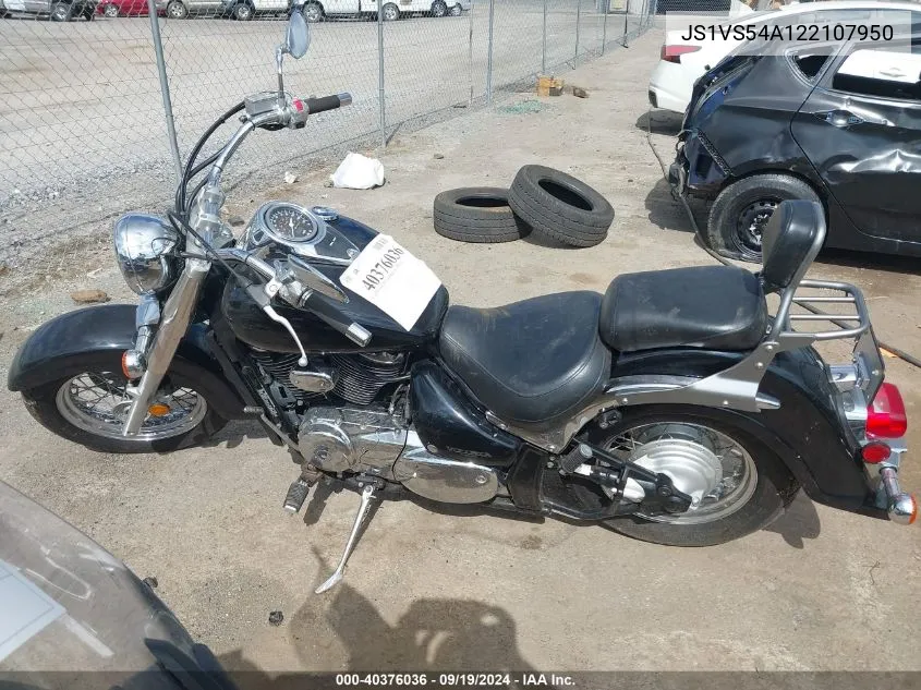 2002 Suzuki Vl800 VIN: JS1VS54A122107950 Lot: 40376036