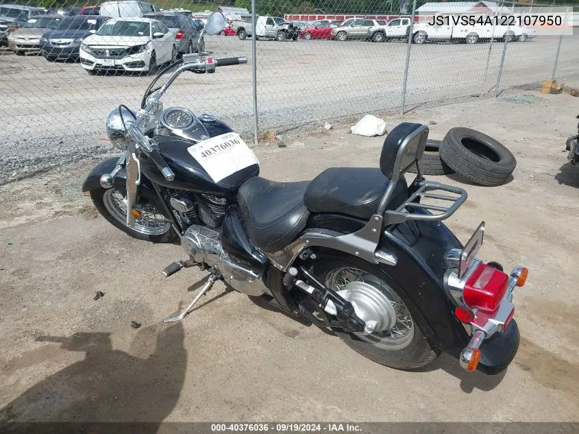 2002 Suzuki Vl800 VIN: JS1VS54A122107950 Lot: 40376036