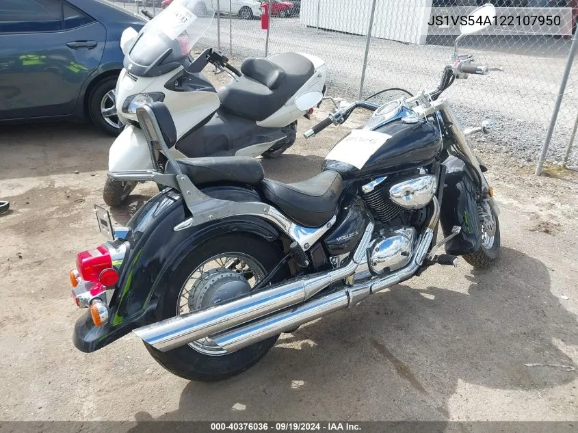 2002 Suzuki Vl800 VIN: JS1VS54A122107950 Lot: 40376036