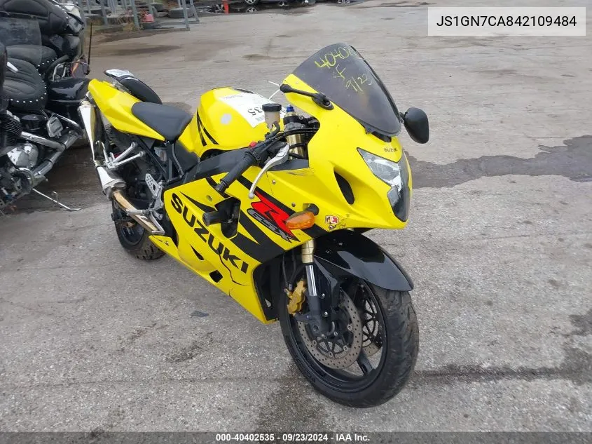 2004 Suzuki Gsx-R600 K VIN: JS1GN7CA842109484 Lot: 40402535