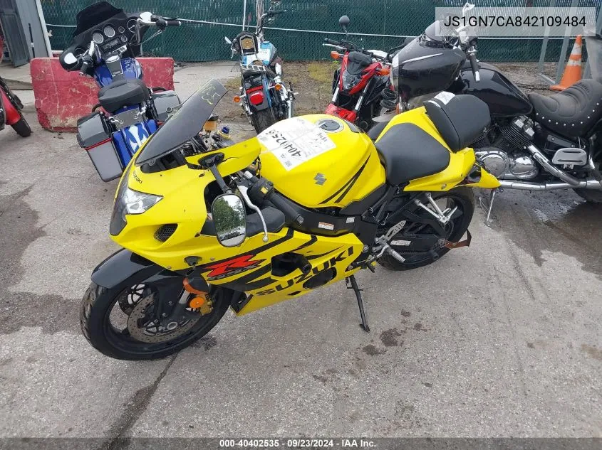 2004 Suzuki Gsx-R600 K VIN: JS1GN7CA842109484 Lot: 40402535