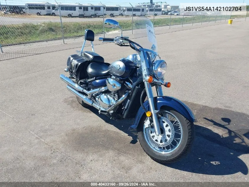 2004 Suzuki Vl800 VIN: JS1VS54A142102704 Lot: 40433160