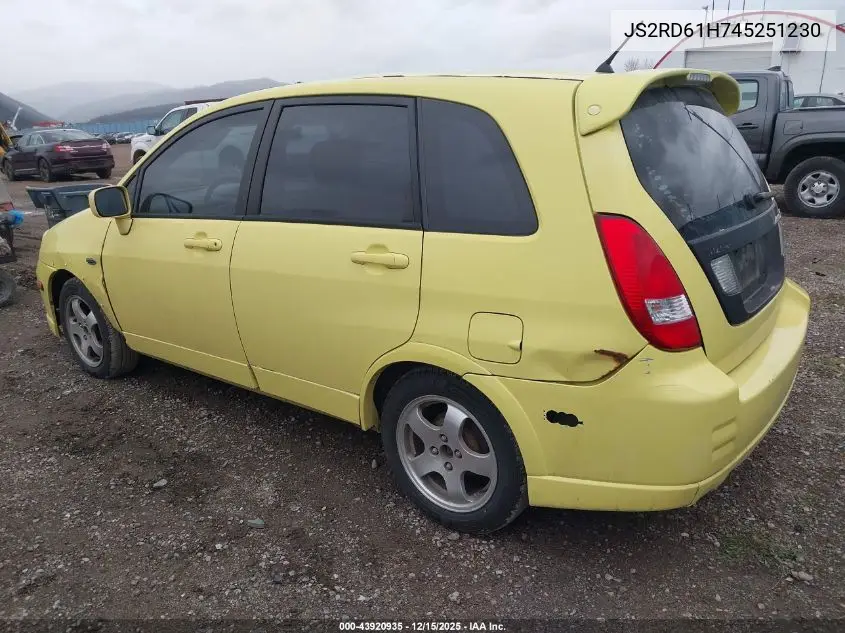 JS2RD61H745251230 2004 Suzuki Aerio Sx